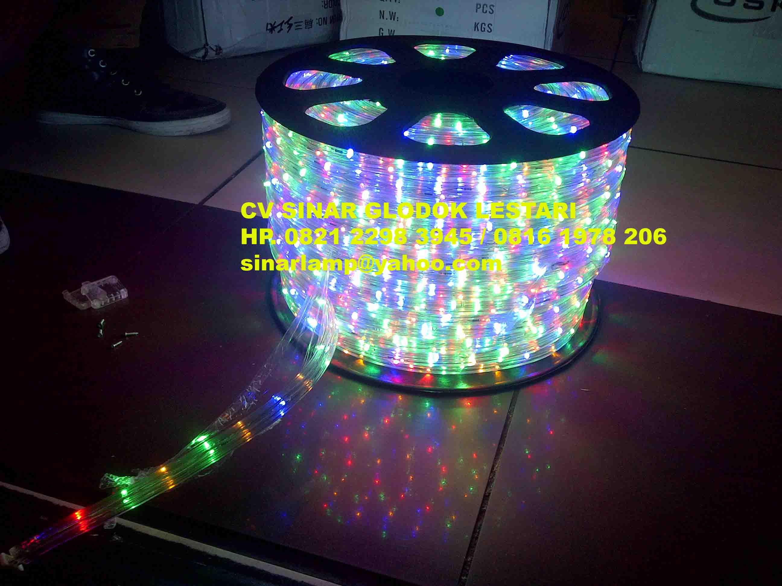 Lampu Led Selang Kotak warna warni LED Rope Light